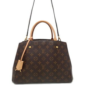Louis Vuitton Monogram Leather Montaigne 2way Shoulder Bag Brown
